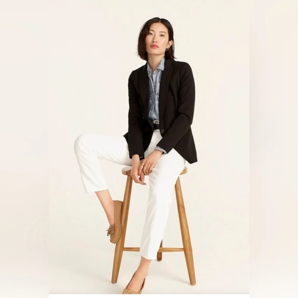 Parks black blazer in bi-stretch cotton - Picture 2 of 4